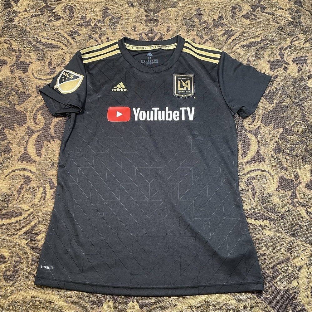 Adidas MLS 2019 LAFC Home Women's Soccer Jersey ClimaLite Black Size Medium
